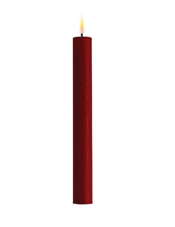 Bordeaux LED stearin kronelys - sæt af 2 stk. - FEW Design